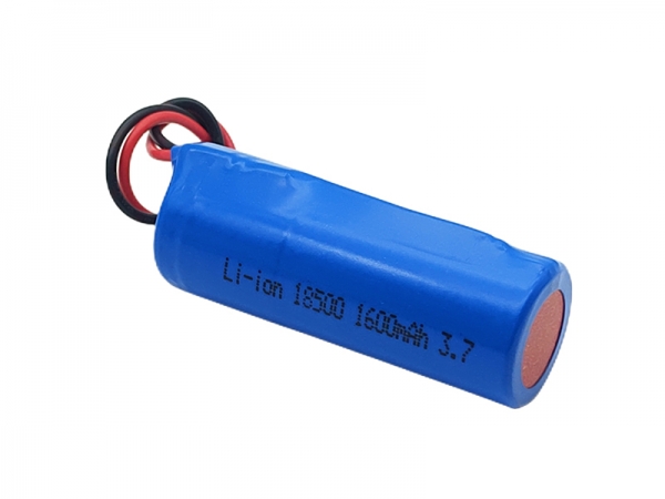 3.7V 1600mAh 圓柱鋰電池 | 18500 -2pin