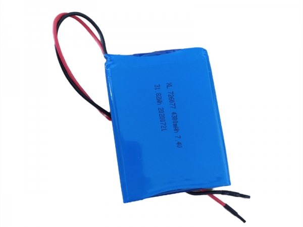 7.4V聚合物鋰電池 | 726077 7.4V 4300mAh